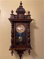 Late 19c Junghans German Pendulum Wall Clock