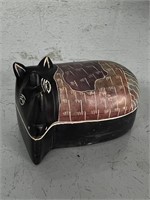 Vtg Hand-Carved Soapstone Trinket Box Kenya rhino