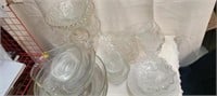 Large Lot of Glass Bowls, Plates, Candy Dishes etc