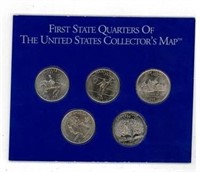First State Quarters of The US Collector Map