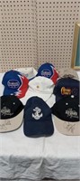 9 Baseball Caps, 2 Signed Jack Wagner