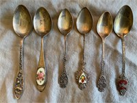 6 STERLING SILVER SMALL SPOONS