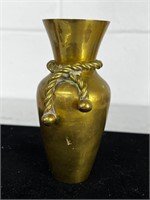 Vintage Solid Brass Twisted Bud Flower Vase India