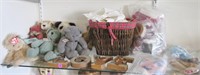 Stuffed bears, LOVE sign, doll clothes