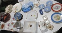 Table full of plates & misc., Wedgwood