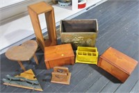 Misc. wood items, boxes