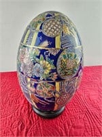 14" CERAMIC CHINESE EGG WITH STAND