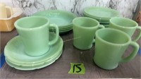 Jadeite Cups And Saucers, Bowls