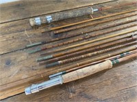 Lot-Vintage Bamboo Fishing Rods