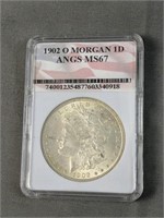 1902-o Morgan Silver Dollar Angs Ms67