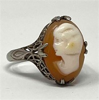 Antique 10k gold Cameo Ring