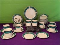 “Royal Duchess Green” by Gibson China Set for 8