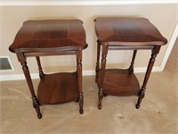 PR Side tables-banded inlay, crotch wood center