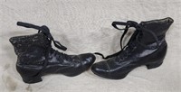 Victorian Era Ladies lace up leather boots