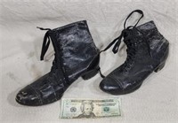 Victorian Era Ladies lace up leather boots.