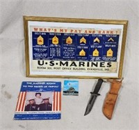 USMC  Camillus fighting knife  US Marines