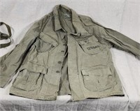 Korean War USMC jacket & two rifle slings.