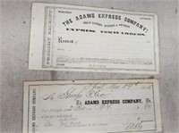 Sharps Rifle Co  1876 shipping documents.