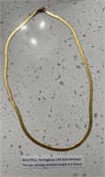 14K gold herringbone necklace