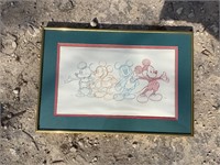 Authentic Mickey Mouse Water Color Drawing