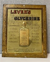 Rare Antique Lever’s Glycerine Advertising Sign -