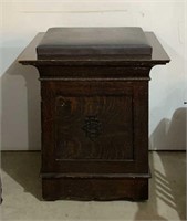 Antique oak masonic lodge podium
