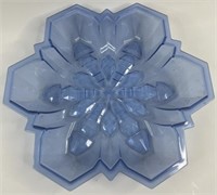 Blue Plastic Snowflake Dish