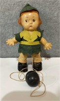Antique pull toy doll
