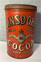 Antique Bensdorp’s Cocoa Soda Fountain Tin