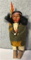 Antique, Native American Indian skookum doll