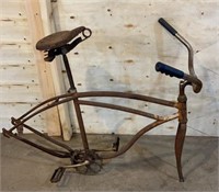 Antique skip tooth bicycle frame