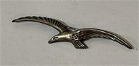 Sterling silver eagle pin 3”