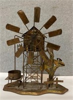 Vintage mid century copper windmill