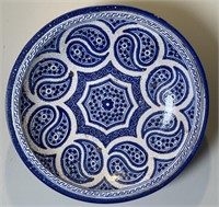 Vtg Ceramic Hanging Moroccan Handmade Bowl 
Appr