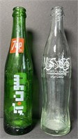 Arabic Coca-Cola And 7-Up Bottles 
Appr 9.5 in
