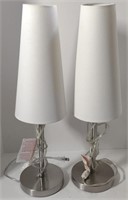 Chrome Base Table Lamps (approx 25") *Bidding on