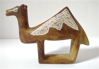 Carved Soapstone Camel (approx 5" x 3.5")