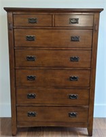 Chestnut Dresser Chest Of  7 Drawers (56"×39"×18")