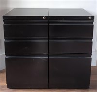 Hirsch 3 Drawer Mobile Pedestal Filing Cabinet w/