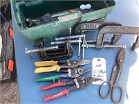 C Clamps and 4 Tin Snips