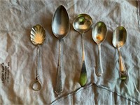 5 STERLING SILVER SPOONS