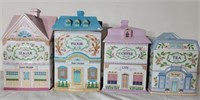 The Lenox 4 pc Village Canister Set AS IS