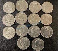 1972 Ike dollars 14 pieces