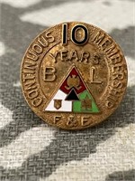 Antique gold 10 year service pin by joestons