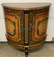 Demilune painted cabinet contemporary