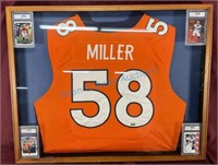Von Miller jersey with cards in Frame