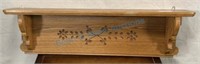 Pine spoon carved shelf