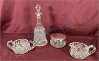Grouping of vintage cut glass