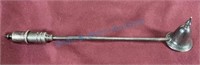 Silver candle snuffer with lighter in handle see