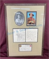 Pawnee Bill signed letter and photographs
